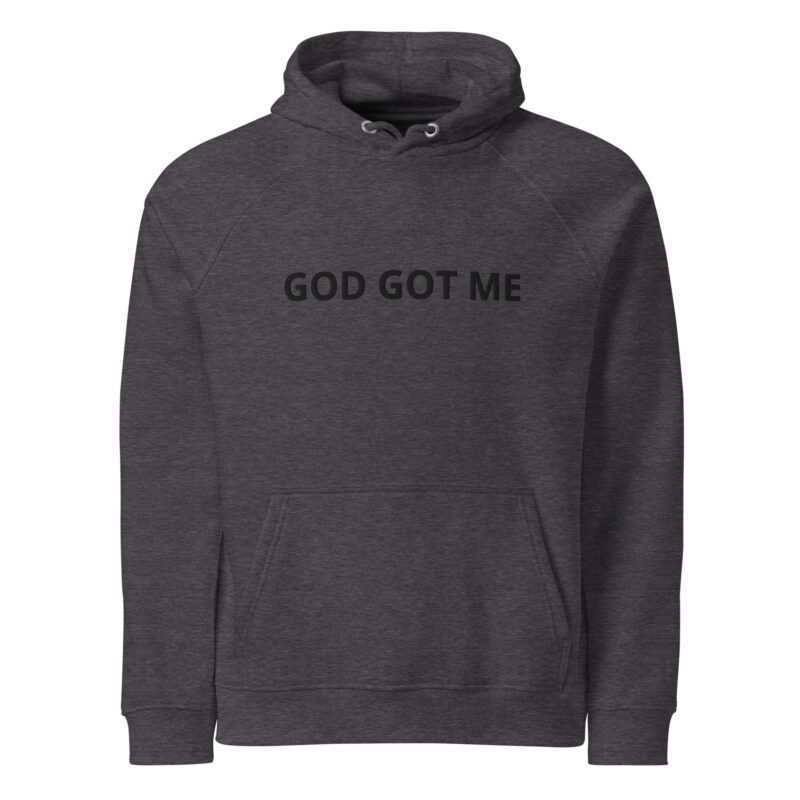 God Got ME Unisex eco raglan hoodie - Image 5