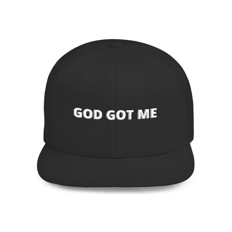 God Got Me Flat Bill Snapback Hat, Casual Cap, Streetwear Accessory, Faith-Based Gift, Inspirational Headwear