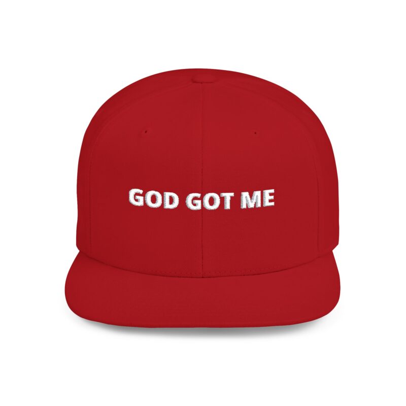 God Got Me Flat Bill Snapback Hat, Casual Cap, Streetwear Accessory, Faith-Based Gift, Inspirational Headwear