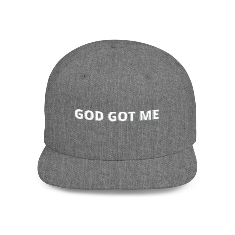 God Got Me Flat Bill Snapback Hat, Casual Cap, Streetwear Accessory, Faith-Based Gift, Inspirational Headwear