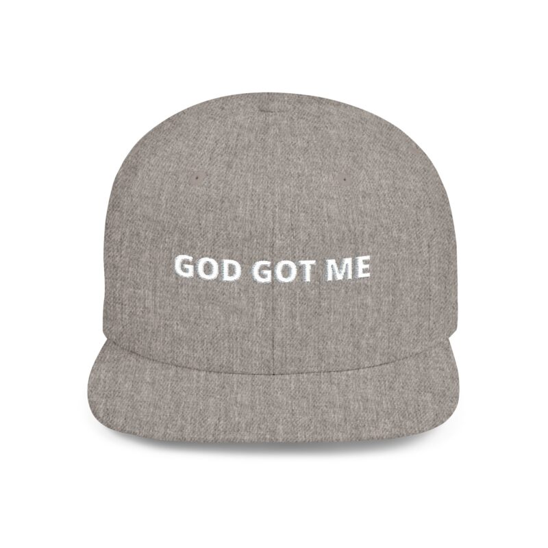 God Got Me Flat Bill Snapback Hat, Casual Cap, Streetwear Accessory, Faith-Based Gift, Inspirational Headwear
