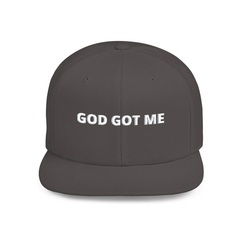 God Got Me Flat Bill Snapback Hat, Casual Cap, Streetwear Accessory, Faith-Based Gift, Inspirational Headwear