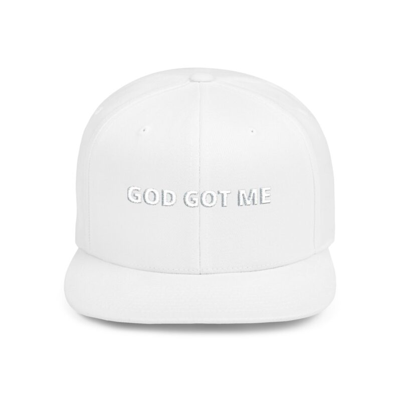 God Got Me Flat Bill Snapback Hat, Casual Cap, Streetwear Accessory, Faith-Based Gift, Inspirational Headwear
