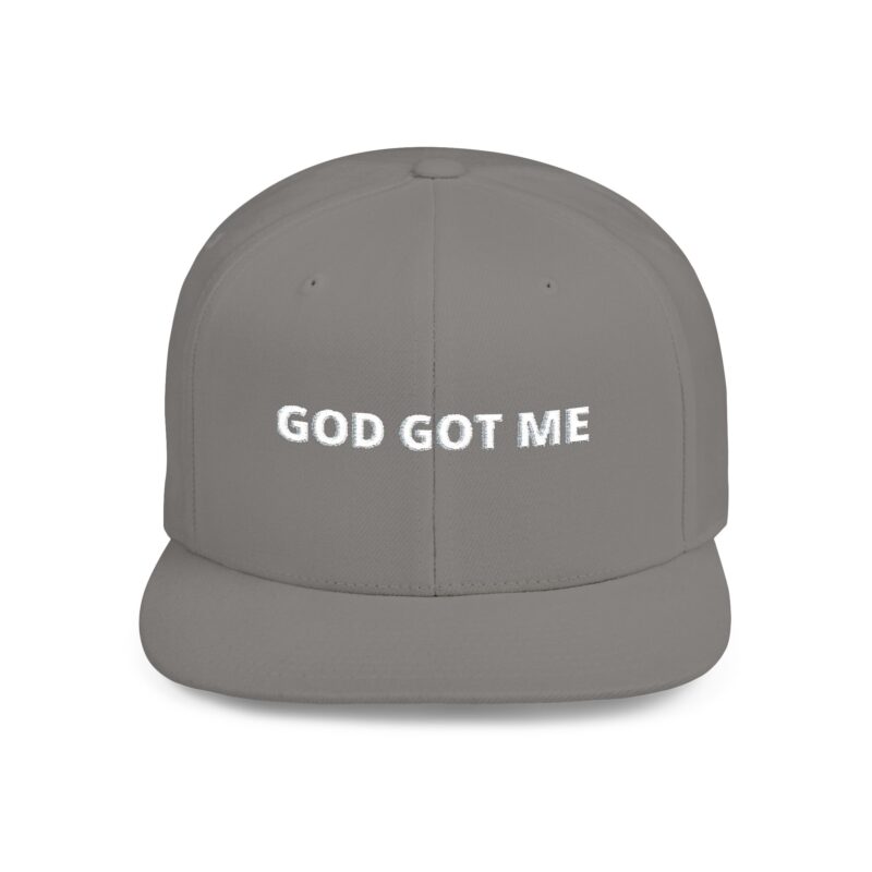 God Got Me Flat Bill Snapback Hat, Casual Cap, Streetwear Accessory, Faith-Based Gift, Inspirational Headwear